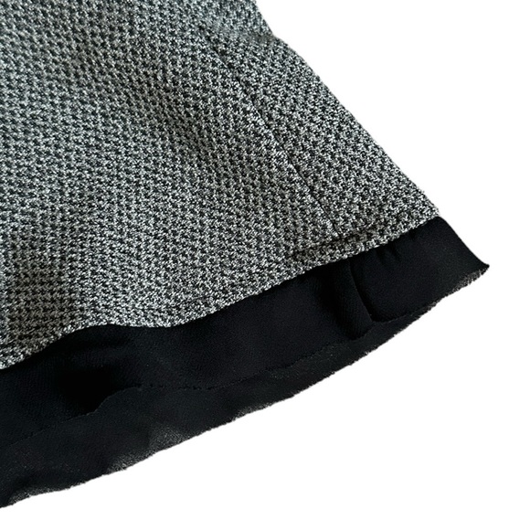 Versailles Vintage Skirt Size 10 NWT Gray Y2K Rosette Jacquard Tweed Peplum Hem - Picture 6 of 10